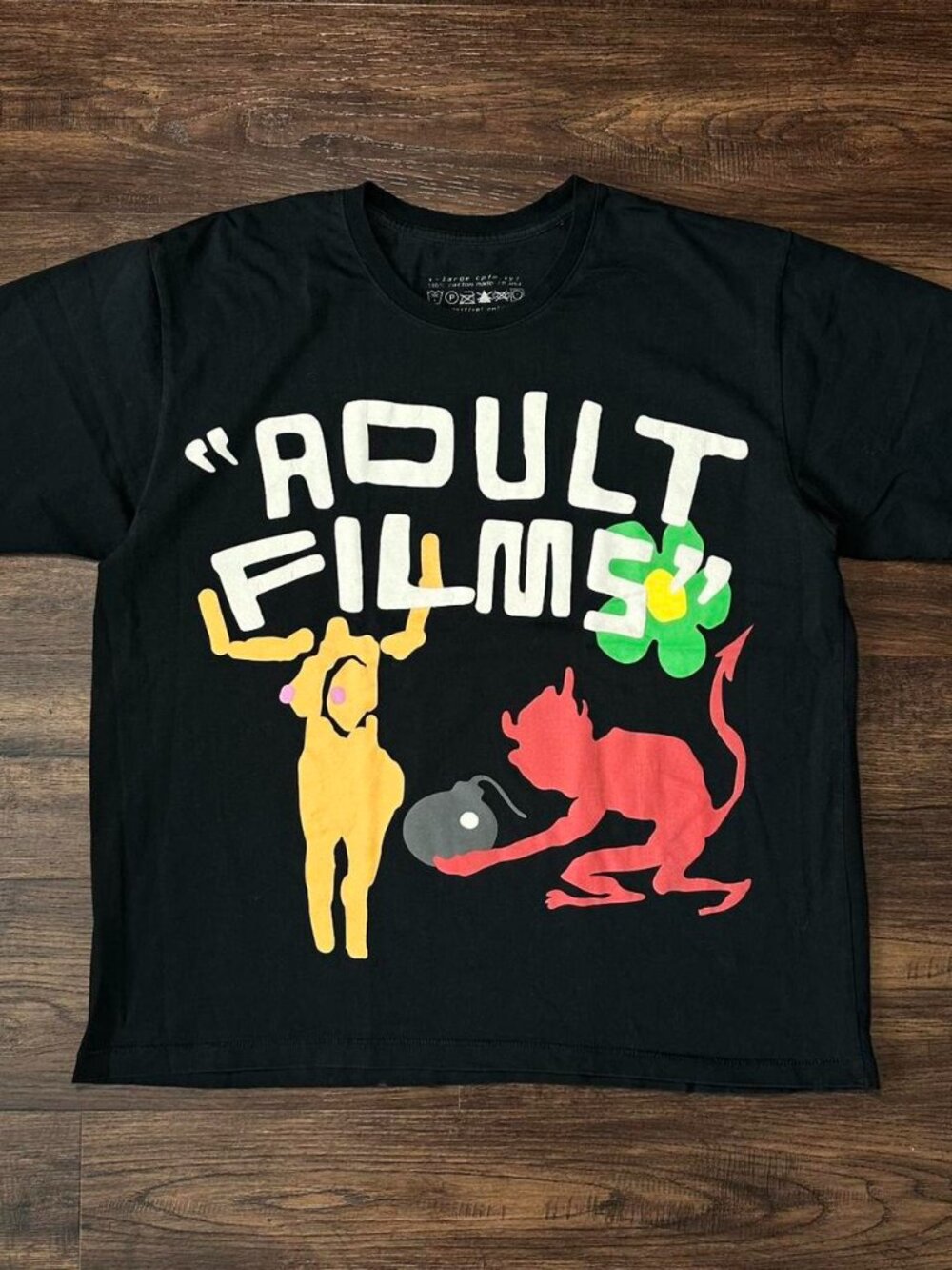 Cactus Plant Flea Market ADULT FILMS Mens XL Shirt Tee Black Printed Made USA